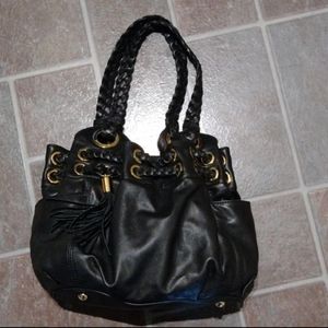 Michael kors Gold hardware braided tassel detailed leather shoulder bag